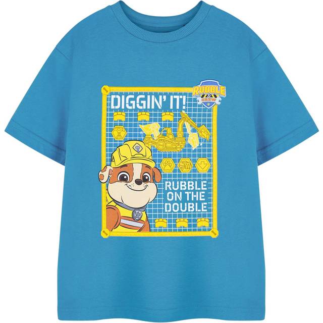 (2-3 Years, Blue) Paw Patrol Boys Diggin' It Rubble Short-Sleeved T-Shirt