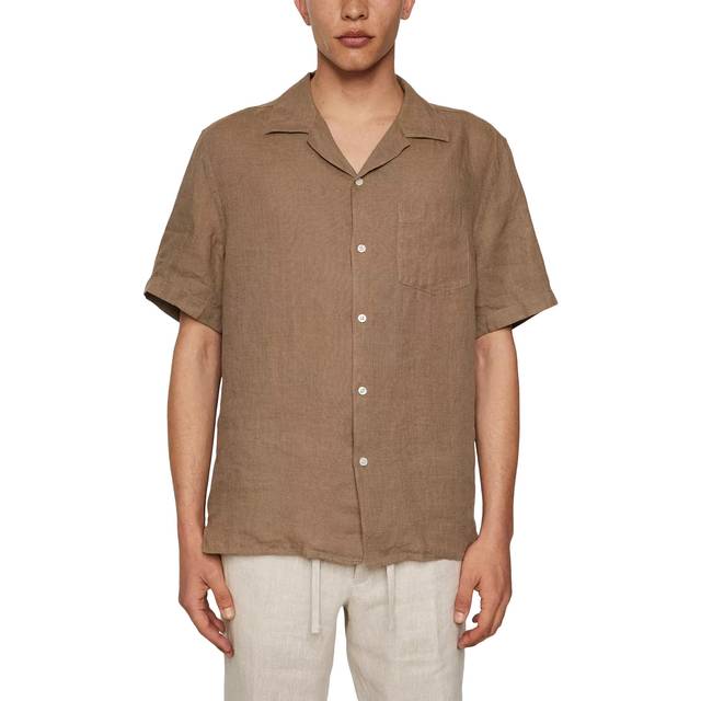 J. LINDEBERG Elio Linen Melange Shirt |Brun |S