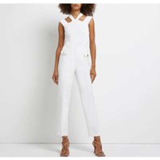 River Island Womens White Cigarette Trousers - 16