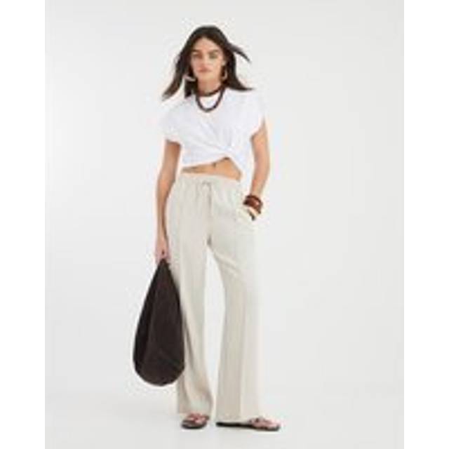 River Island Womens Cream Tailored Joggers - 12S