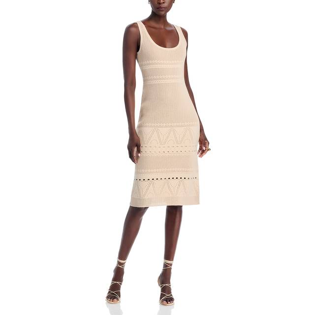 Emerson Scoop-Neck Cotton Knit Dress - ANTIQUE - Small