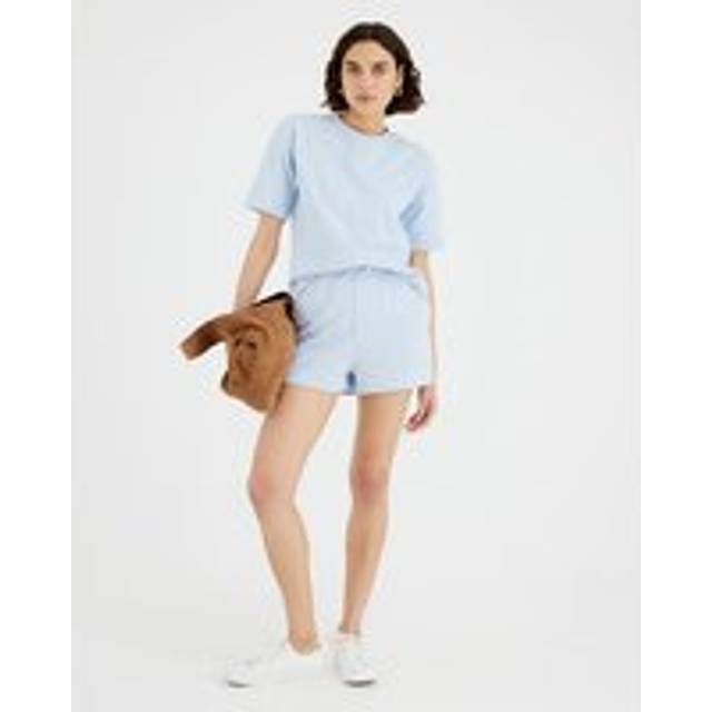 River Island Womens Blue Ribbed Panel Runner Shorts - L