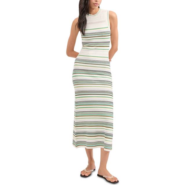 Veronica Beard Dawna Knit Maxi Dress Off-White Multi - L