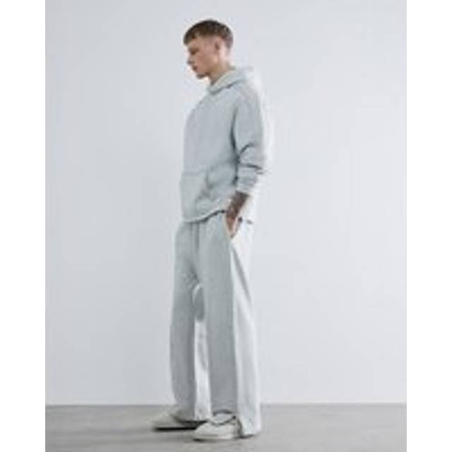 Mens River Island Grey Wide Leg Joggers - S
