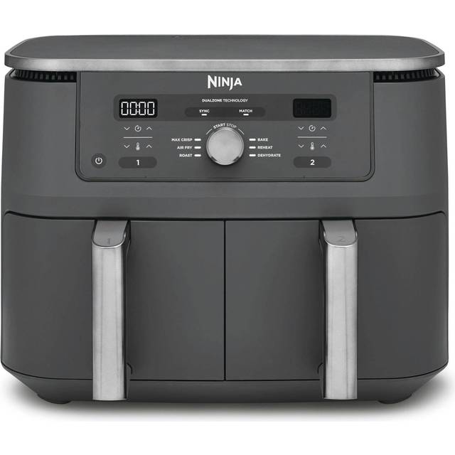 Ninja DZ400UK Dual Zone Air Fryer, 9.5L, Grey
