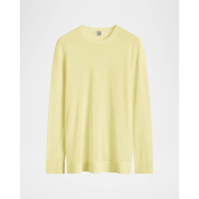 Long-Sleeve Cashmere Oversized Sweater - LIGHT/PASTEL YELLOW - X-Small