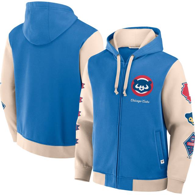 Chicago Cubs Retro Fleece Full-Zip Hoodie - Mens