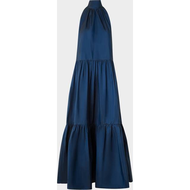 Boho Flounce Halter Dress - NAVY - 14