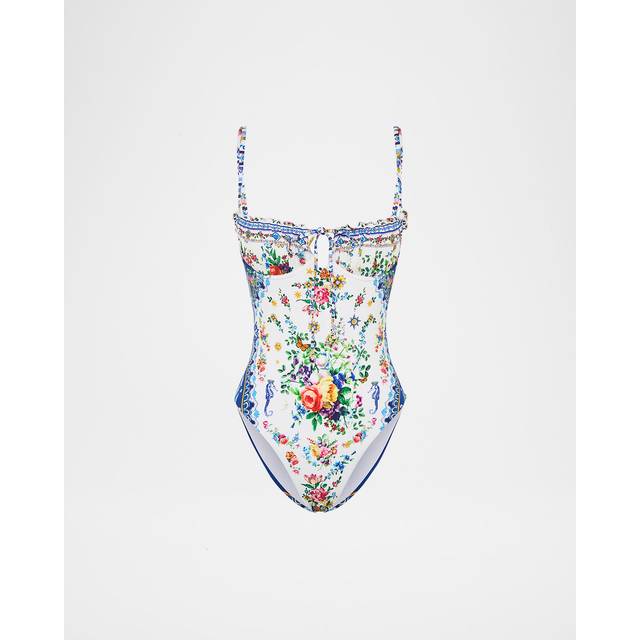 Tiles Darls Ruched Underwire One-Piece Swimsuit - TILES DARLS - X-Small