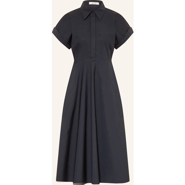 Poplin Power Short-Sleeve Midi Shirtdress - MIDNIGHT - 2