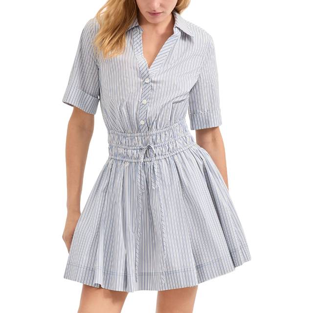 Susan Stripe Short-Sleeve Mini Dress - SUSAN DRESS - 6