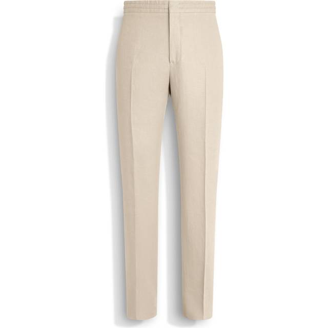 Pantalon en Oasi Lino Taupe Clair - 58
