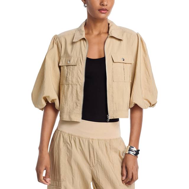 Ottie Short-Sleeve Jacket - KHAKI - Medium