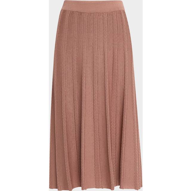 A-Line Textured Knit Midi Skirt - Charmeuse - X-Small