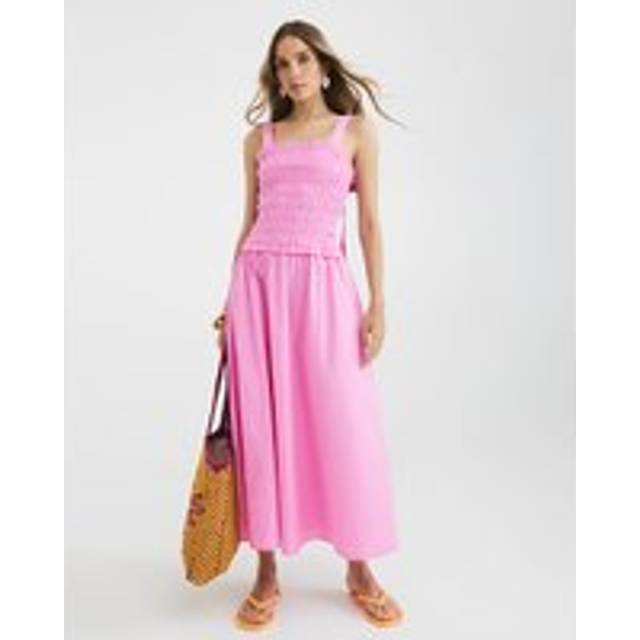 River Island Womens Pink Shirred Midi Dress - 22