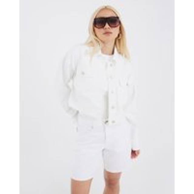 River Island Womens White Denim Jacket - XL