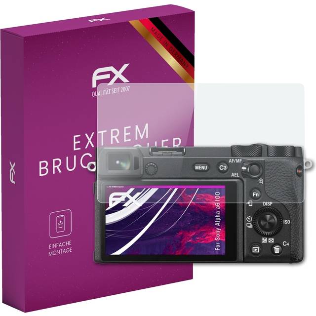 Atfolix glass protector for sony alpha a6100 9h hybrid-glass