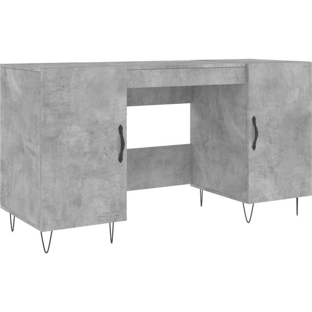 Vidaxl - Desk Concrete Grey 140x50x75 cm Engineered Wood