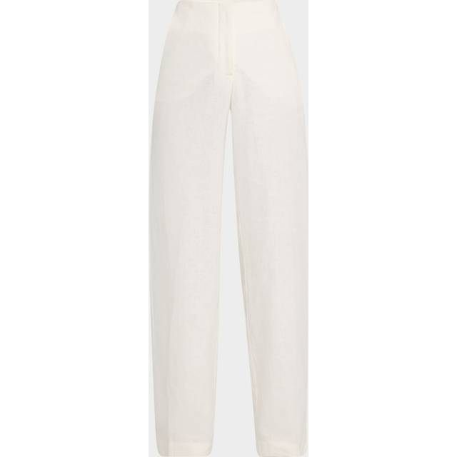 Sanne Tailored Linen Pants - WHITE - X-Small