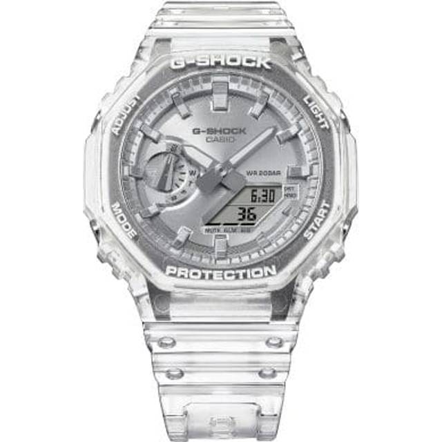 Casio Unisex G-Shock Metallic Silver Dual Display Watch GA-2100BM-7A8ER - Clear