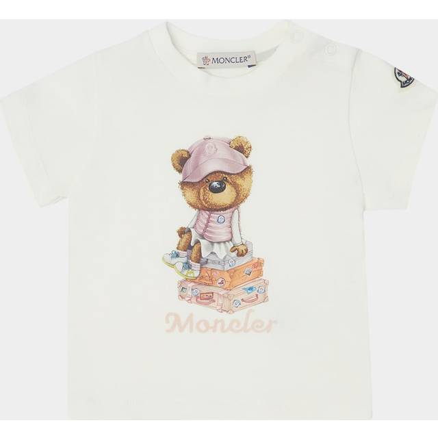 Moncler Enfant Girls Ivory Bear Cotton T-Shirt - 12-18 month