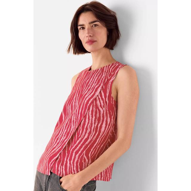 Whistles Zebra Layered Wrap Crepe Tank Top