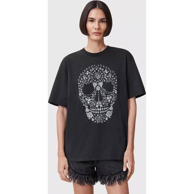 AllSaints Shkull Organic Cotton Boyfriend T-Shirt