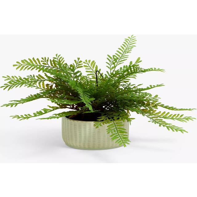 John Lewis Artificial Fern in Ceramic Pot, Green