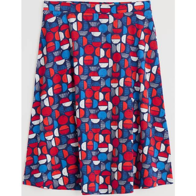 Rose A-Line Knee Length Skirt - Stacked Buoys Yacht