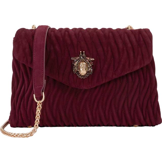Dune London Darling Premium Collection Leather Cross Body Bag - Burgundy, Dark Red, Women
