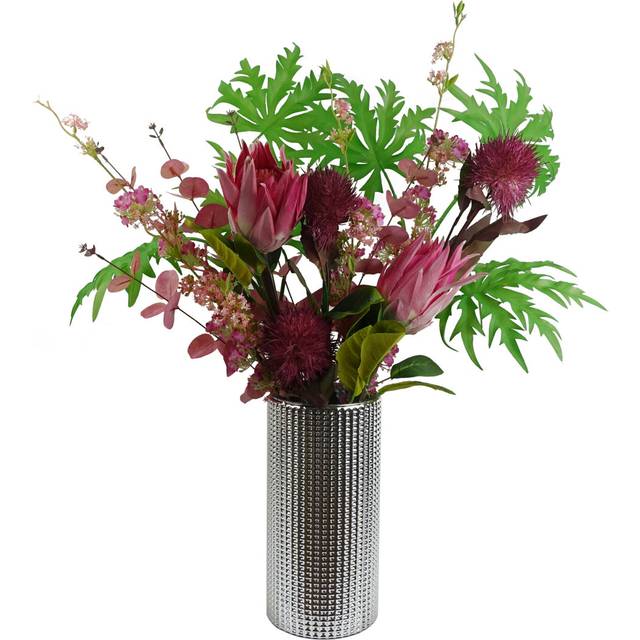 Pack of 6 x 65cm Protea Sugarbush Flower Stem - Pink