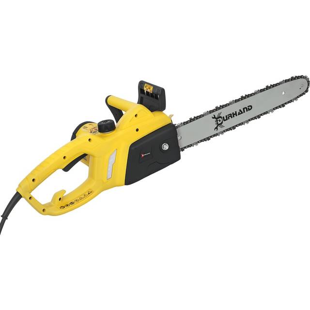 DURHAND Electric Chainsaw Garden Tools - 2000 W - 40 Cm Blade For Wood - Yellow | TJ Hughes