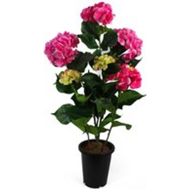 Leaf - 90cm Artificial Hydrangea Plant Pink with 200 Flowers