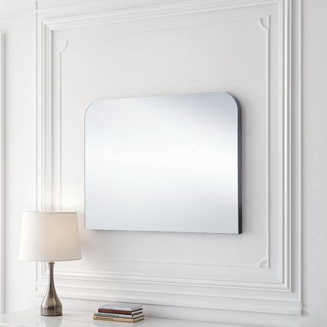 Radius Curved Mantle Wall Mirror Gold - Black (70cm H X 90cm W X 2cm D)