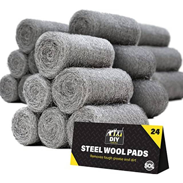 (24pk) 24pk Stainless Steel Wire Wool Pads Quality Grade Smoothing Sanding