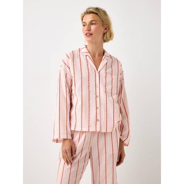 Pyjama shirt in seersucker