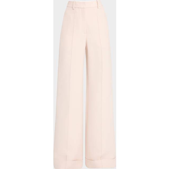Deeda Flared Silk Wool Pants - PALE PINK - 6