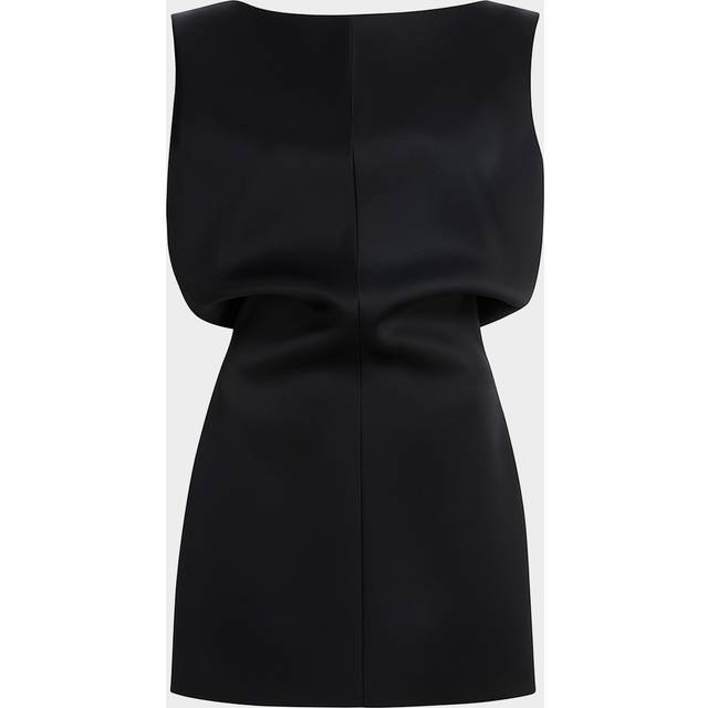Toma High-Neck Mini Dress - BLACK - 12