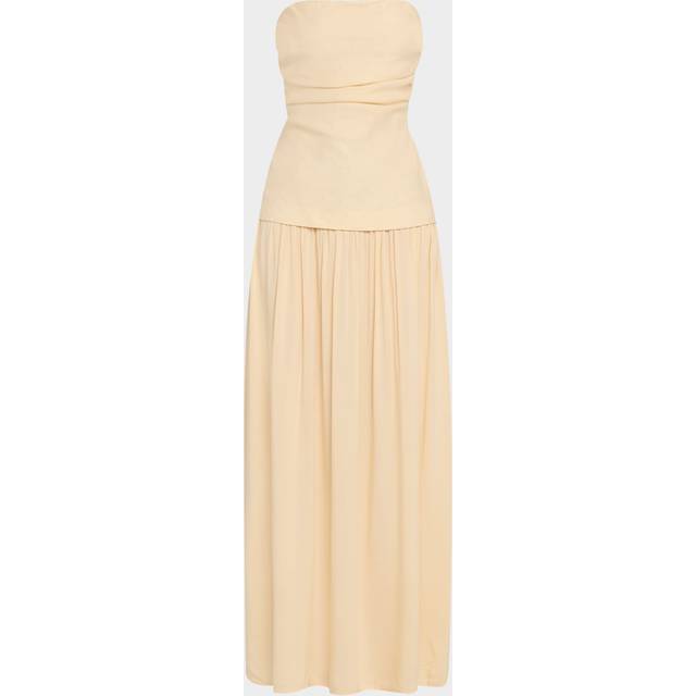 Hedy Strapless Drop-Waist Maxi Dress - BUTTER - X-Large