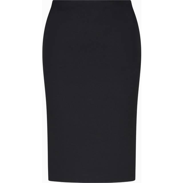 Techno Scuba Pencil Skirt - SOLID BLACK - 38 IT (2 US)