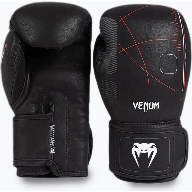 VENUM: TACTICAL XT BOXNINGSHANDSKAR - SVART/RÖD (12oz)
