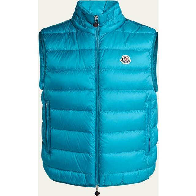 Moncler Logo Padded Vest - Light Blue - 4