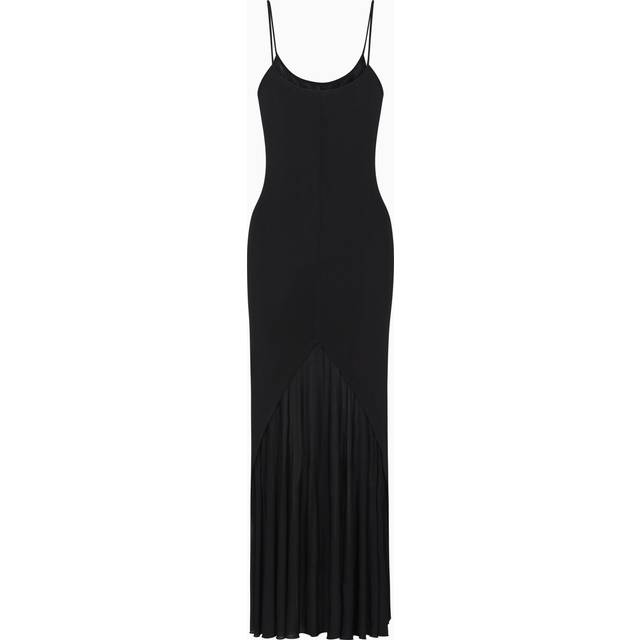 Viscose jersey interlock long dress