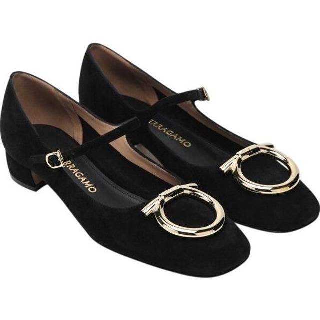 Ferragamo Women Maxi Gancini Mary Jane Black Size 2