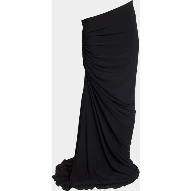 Alaïa Draped Maxi Viscose Skirt - Black   - 36 FR