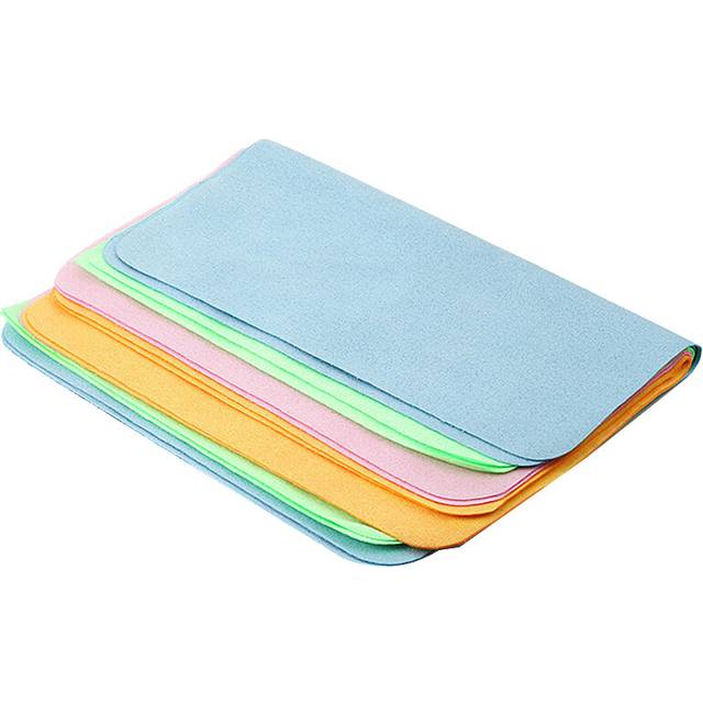 5Pcs Soft Chamois Glasses Cleaner Eyeglasses Fine Fiber Clean Cloth