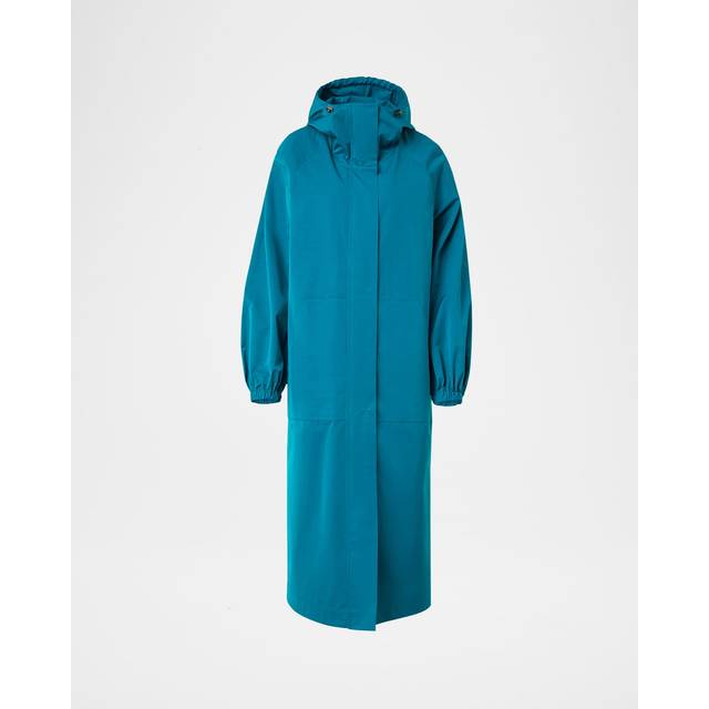 Zachary Water-Resistant Techno Gabardine Long Coat - LAGUNA BLUE - 6