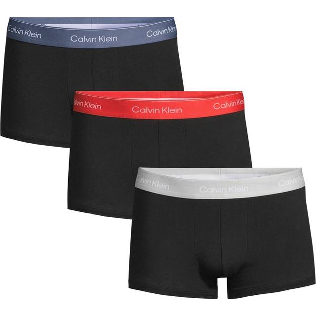Calvin Klein Icon Cotton Low Trunks, Pack of 3, Black