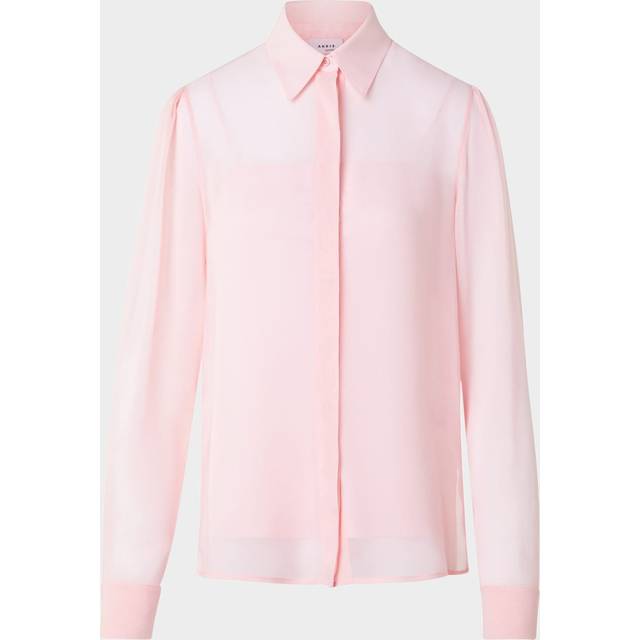 Viscose Georgette Button-Down Boho Blouse - PALE PINK - 2