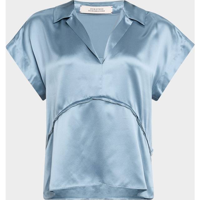 Sense Of Shine Silk Satin Top - MALACHITE - 6